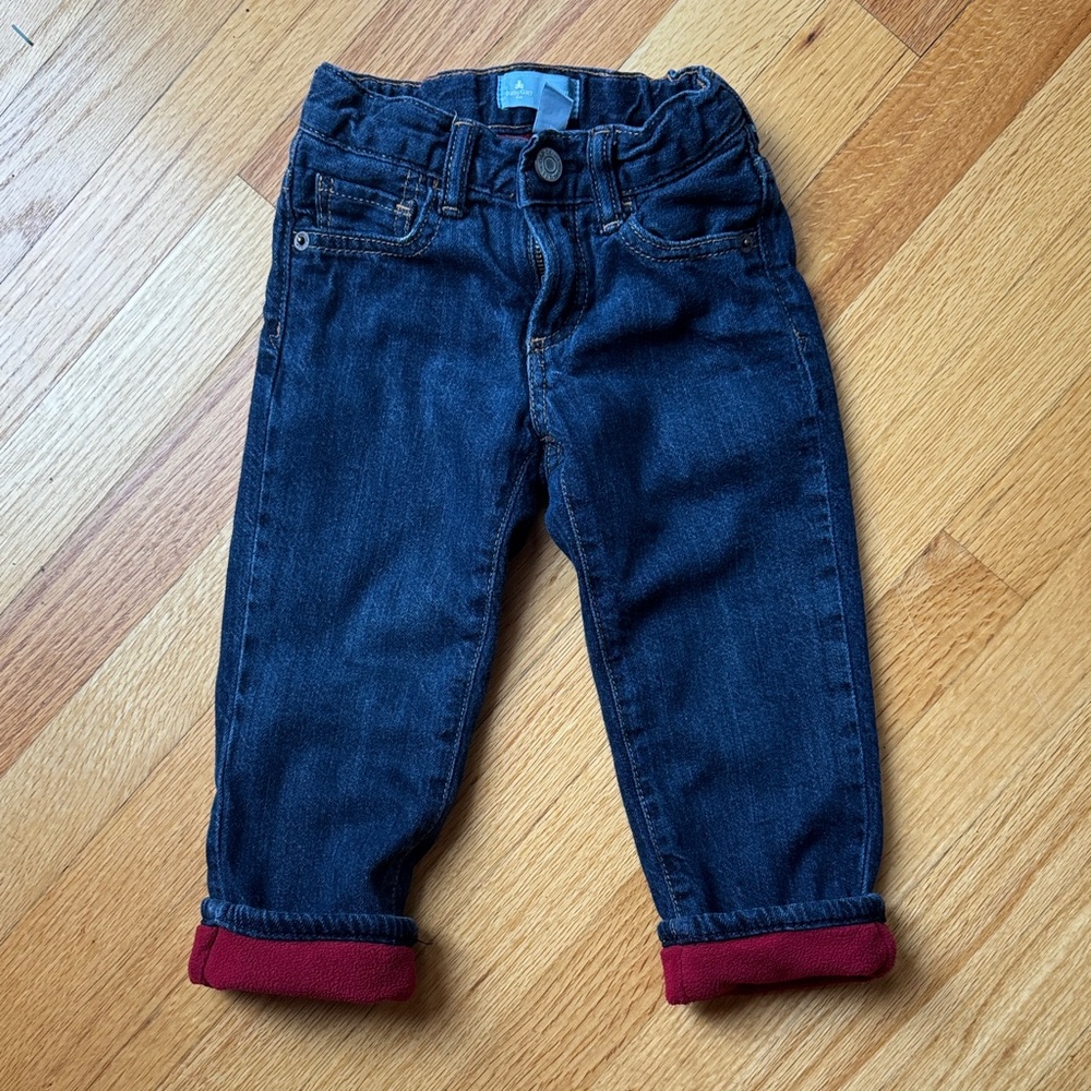 GAP Baby Fully Lined with Fleece Blue Jeans